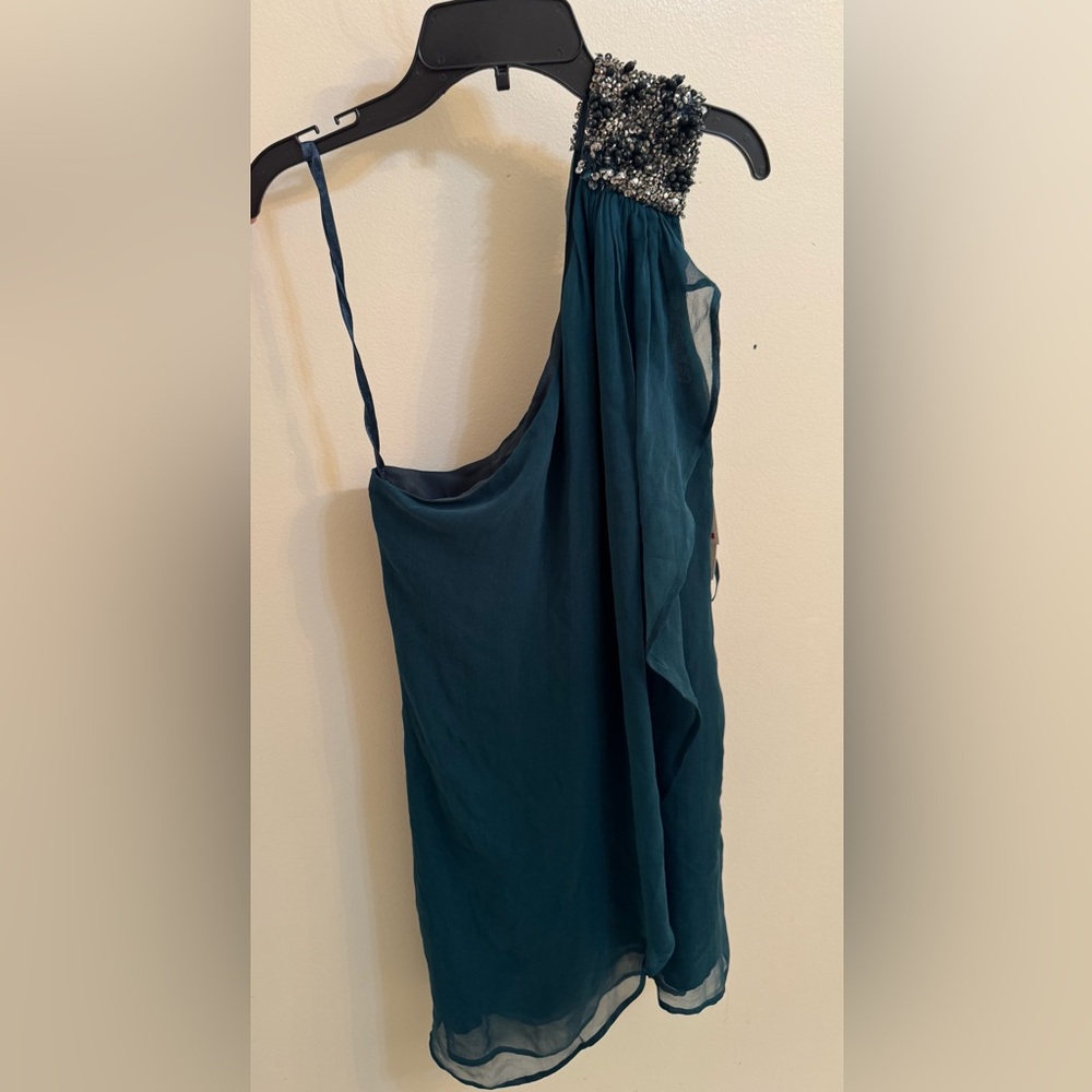 Silk French Connection Dress - Peacock Blue